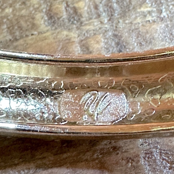 Petite Lavender Turquoise Cloisonne Enamel Bangle Bracelet Clamper Style Closure - Picture 3 of 10